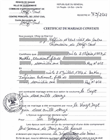 Certificat de mariage