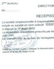 Déclaration d'existence
